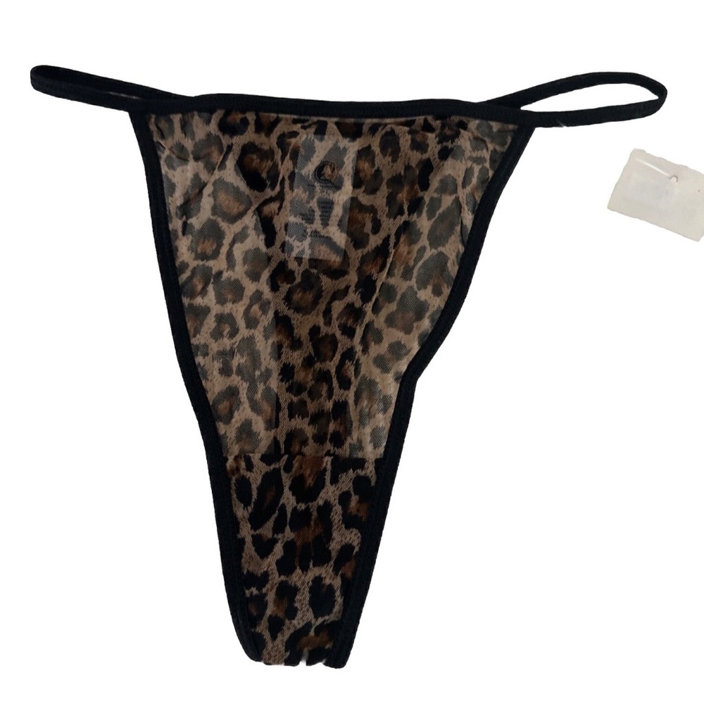Arizona Mesh Leopard Print Thong Panty